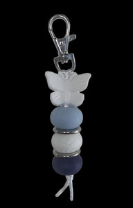 White Butterfly Keyrings