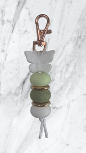 White Butterfly Keyrings
