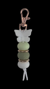 White Butterfly Keyrings