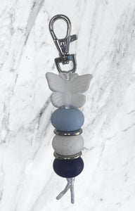 White Butterfly Keyrings